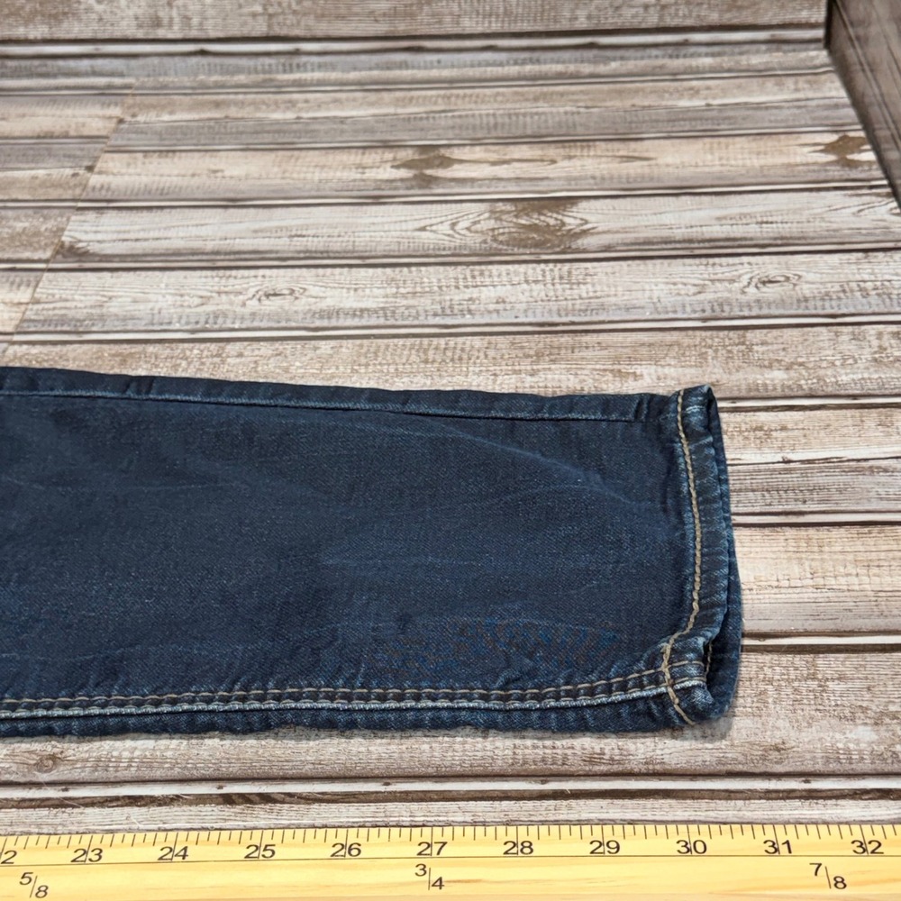 Silver Hunter Joga Jeans Mens 32x31 Actual Blue Slim Tapered Stretch Knit Denim - Picture 8 of 8